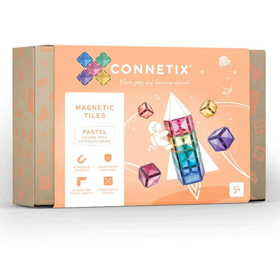 Connetix Pastel Square Pack 40-piece Set