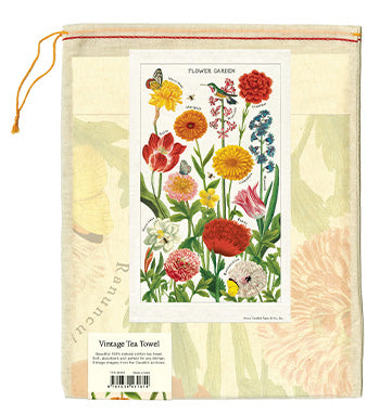 Flower Garden Tea Towel