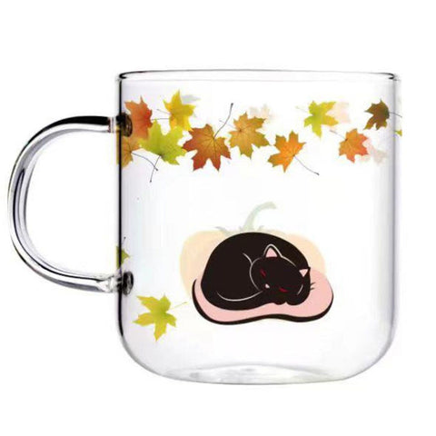 Sleeping Black Cat Mug