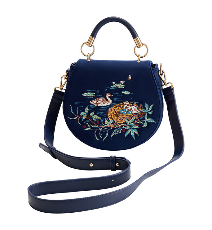 Rebecca Saddle Bag Embroidered Cygnet